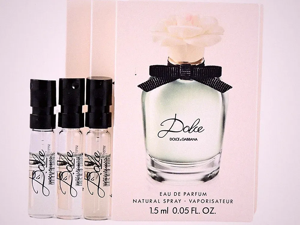 D&G DOLCE & GABBANA DOLCE EDP 1.5ml .05oz x 3 PERFUME SPRAY SAMPLE VIALS