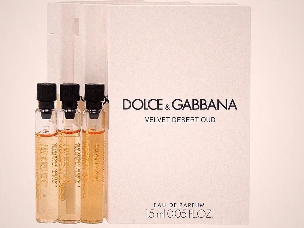 D&G DOLCE & GABBANA VELVET DESERT OUD EDP 1.5ml x 3 COLOGNE PERFUME SAMPLES