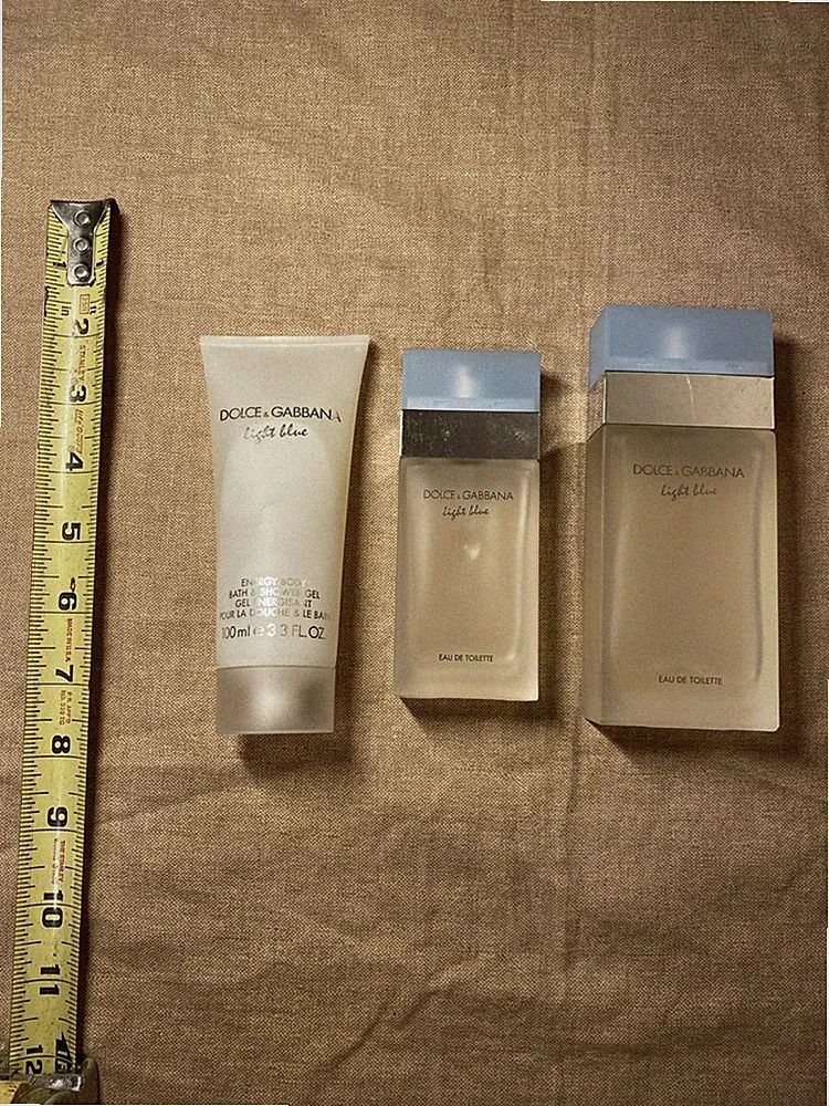 Dolce & Gabbana Light Blue 3-Piece Perfume 3.3 Oz, 1.6 Oz & Energy Body Bath Gel