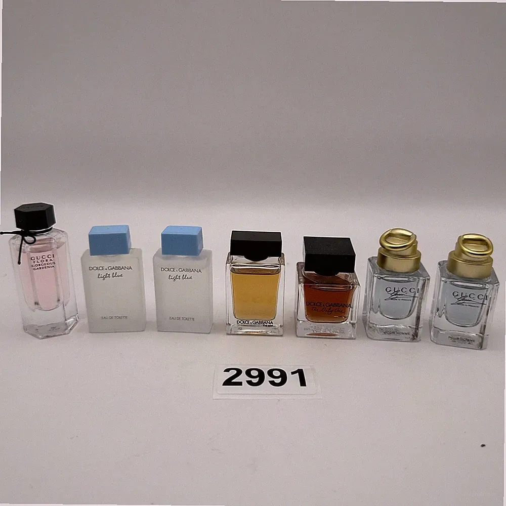 LOT OF 7 - DESIGNER PERFUME MINI BOTTLES GUCCI DOLCE & GABBANA LIGHT BLUE